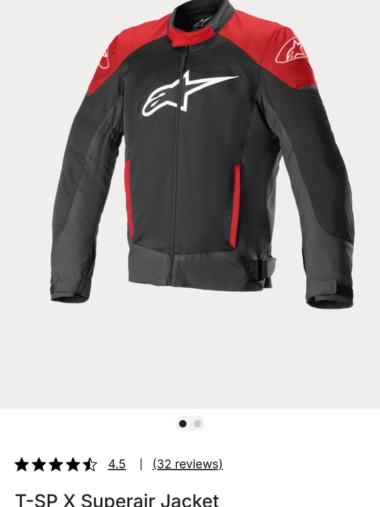 Alpinestars Other - Alpinestars T-SP X Superair Motorcycle Jacket — XXL Black & Red